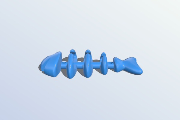  Fish Bone Wall Hanger - with Flat Eye | 3d print model