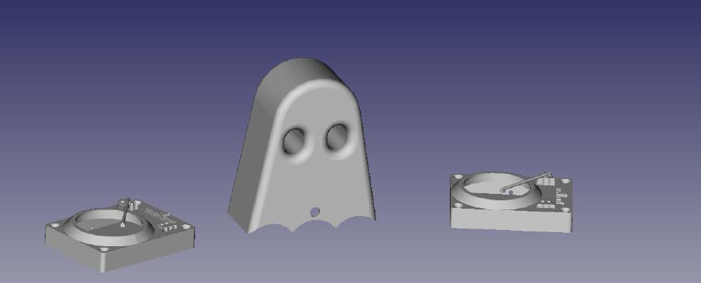 Ghostly Vinyl USB powered speaker kit | 3d print model