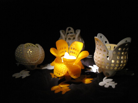 The rotating flowers - a small lights collection | 3d print model