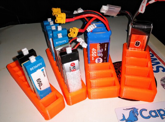 Parametric Battery Organizer V2 - 1s 2s 3s STL and Parametric Fusion 360 Files Included | 3d print model