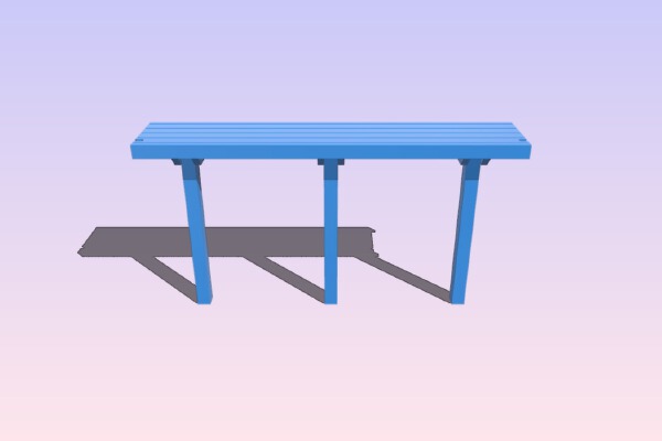 Benches and Tables for Handicapped Fishing Area | 3d print model