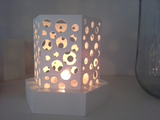 candleholder with holes (tea-lights ) | 3d print model