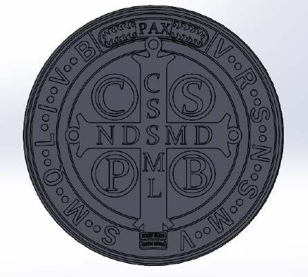 Medalla de San Benito (Cruz de San Benito) | 3d print model