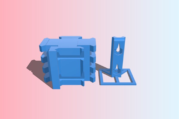 Airsoft 1" Inch Picatinny Tri-Rail Riser W_ Clamp | 3d print model