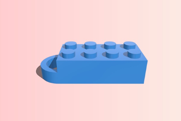 Building Block Keychain | 3d print model