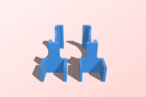 Arduino edge mount bracket pair | 3d print model