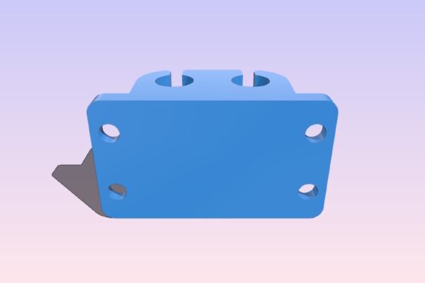 6mm Dual Cable Clip | 3d print model