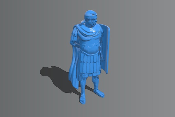 Soldier holding square shield | 3d print model