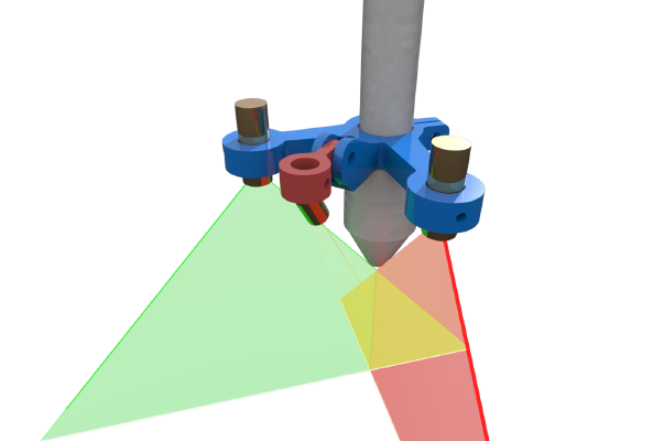Cross Line Laser Alignment Mount for CO2 Chinese Laser CNC Machine | 3d print model