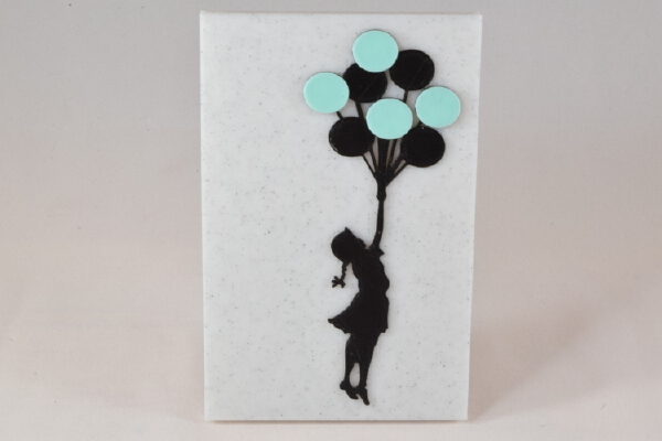 Banksy "Balloon Girl" Stencil Graffiti Art | 3d print model
