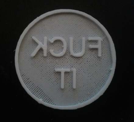 FUCK IT stamp | 3d print model