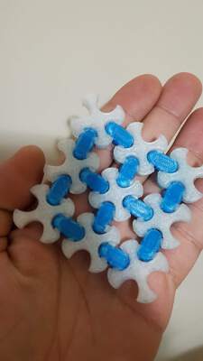 Fidget Flex remix - dual color | 3d print model