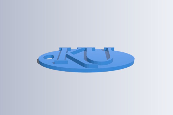 University of Kansas Keychain_Fob - K.U. | 3d print model