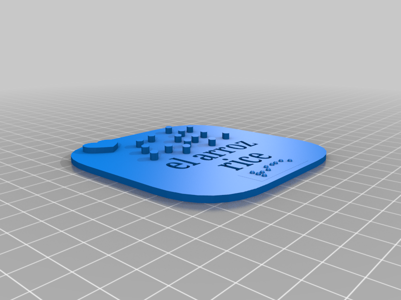Tactile Food Pyramid Vocabulary Cards with Braille and ASL