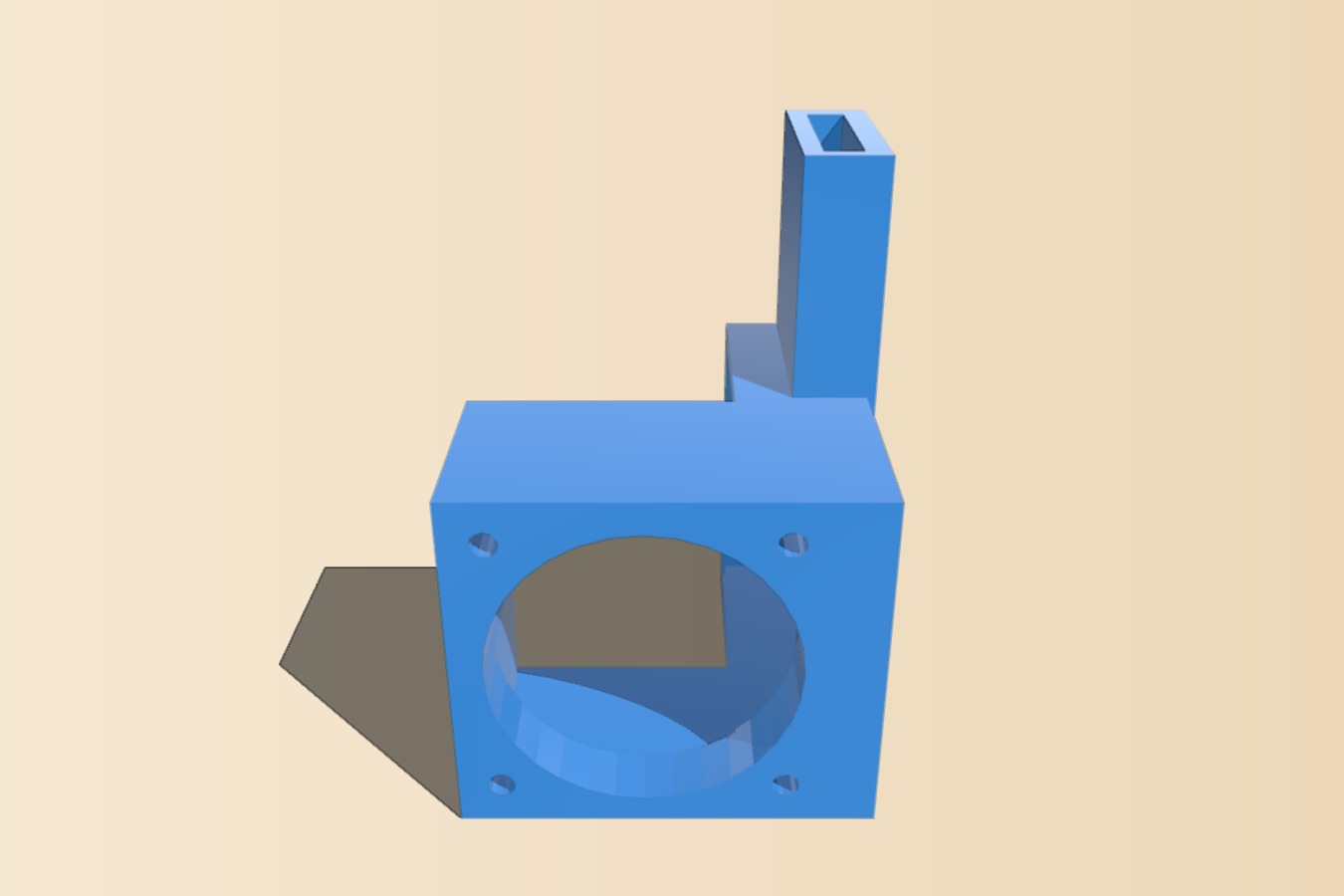 For the UP3D Mini. Injector stepper motor cooler for PLA filament use.