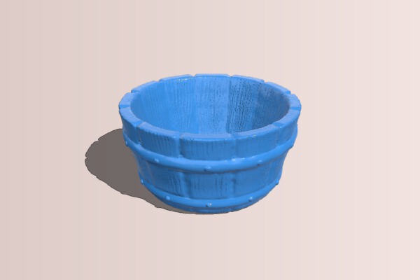 Wooden Barrel Basket | 3d print model