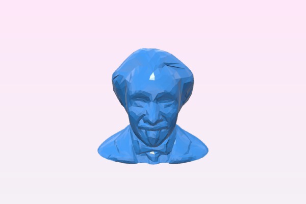 Low Poly Einstein Bust | 3d print model