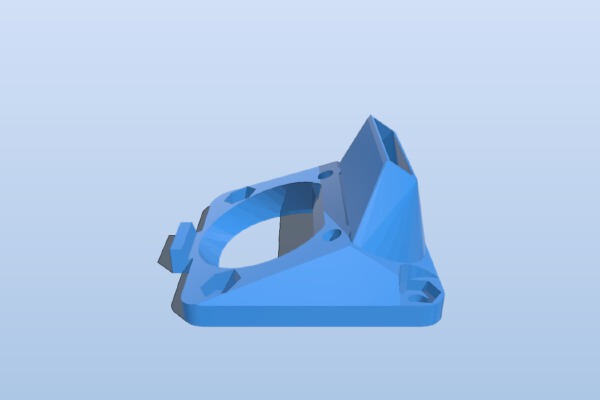 Compact E3D v6 2-in-1 fan duct | 3d print model