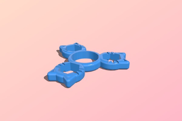 My Customized Cat (pick-a-weight) Fidget Spinner 3_8" Nuts | 3d print model