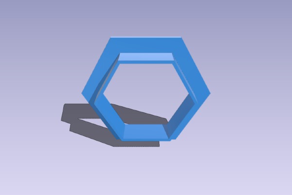 Universal Shape Cut Out - Hexagon | 3d print model