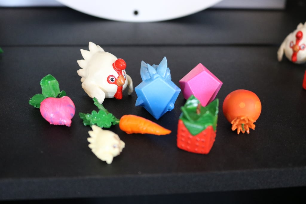 Slime Rancher Hen Hen, Chickadoo, Carrot, Cuberry, Heartbeet, Pogofruit, Plorts
