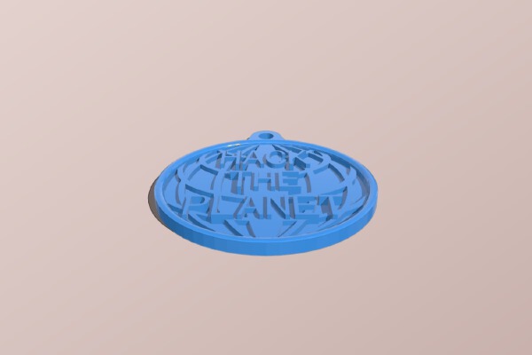 Hack The Planet keychain | 3d print model