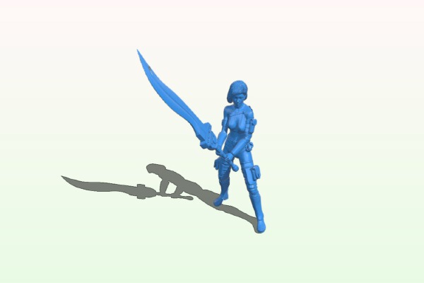 Female warrior | 3d print model