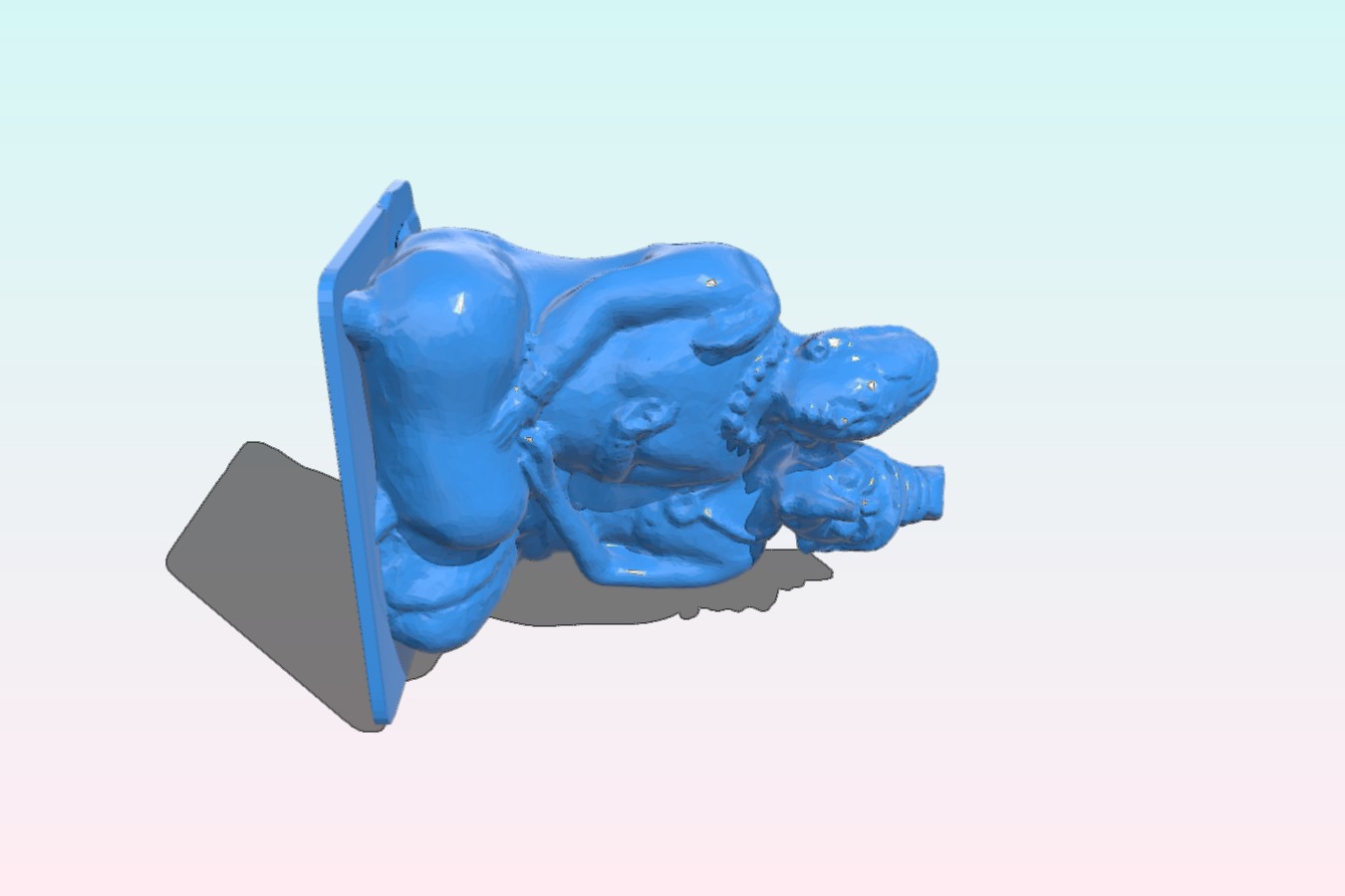 Couple with Anthropomorphous Deity