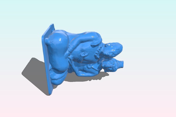 Couple with Anthropomorphous Deity | 3d print model