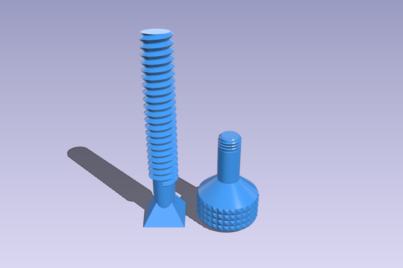 Screw rotated for easier printing