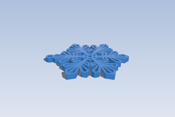 Earrings Snowflake | 3d print model