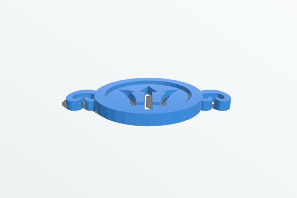 Trident Charm with rubberband bracelet clips | 3d print model