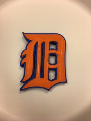 Detroit Tigers Old English D Magnet | 3d print model