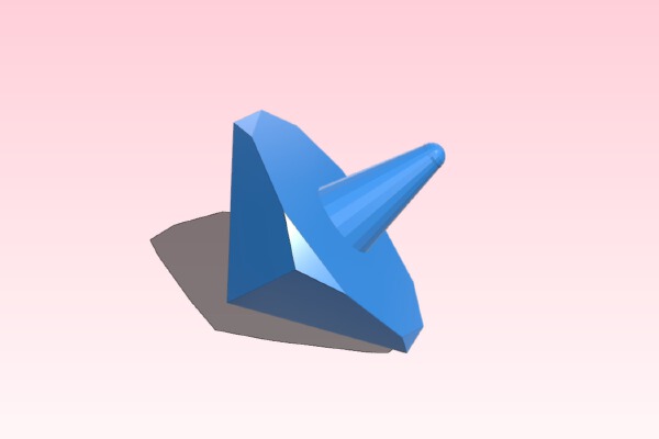 Single piece peg-top! easy to print and customizable! | 3d print model