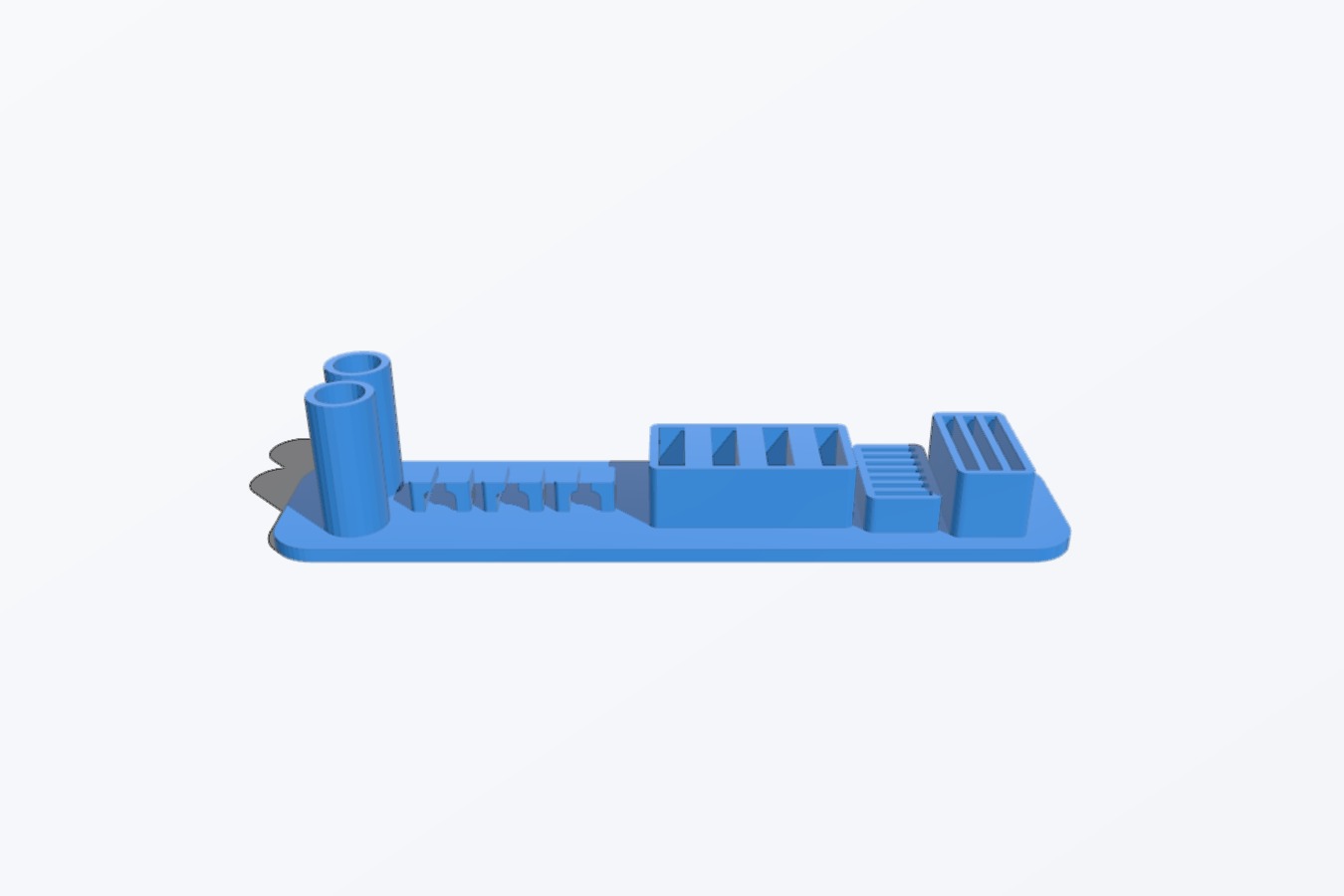 Office USB, SD holder with cable clip
