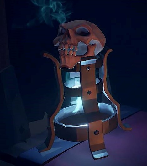 Sea of thieves skull stand