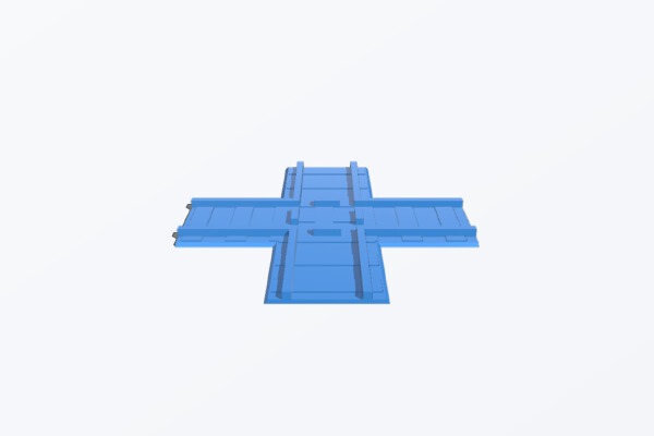 Crossing track simplified (inspired from Geotrax) | 3d print model