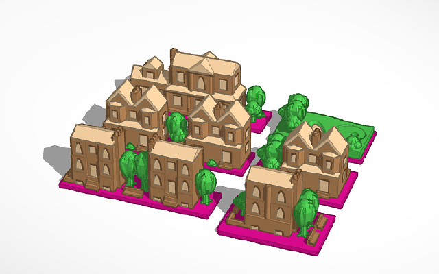 street 3 - buildings | 3d print model