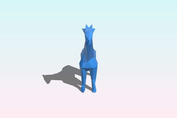 Low Poly Giraffe | 3d print model