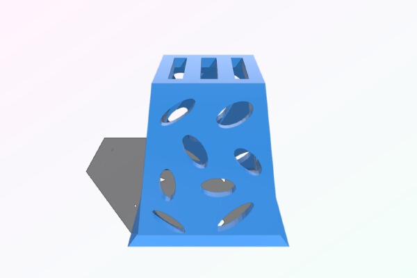 Planter (Square) - 3Dponics Non-Circulating Hydroponics | 3d print model