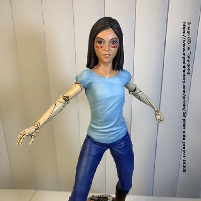 Alita - Battle Angel Figurine (Repost, fixed) | 3d print model