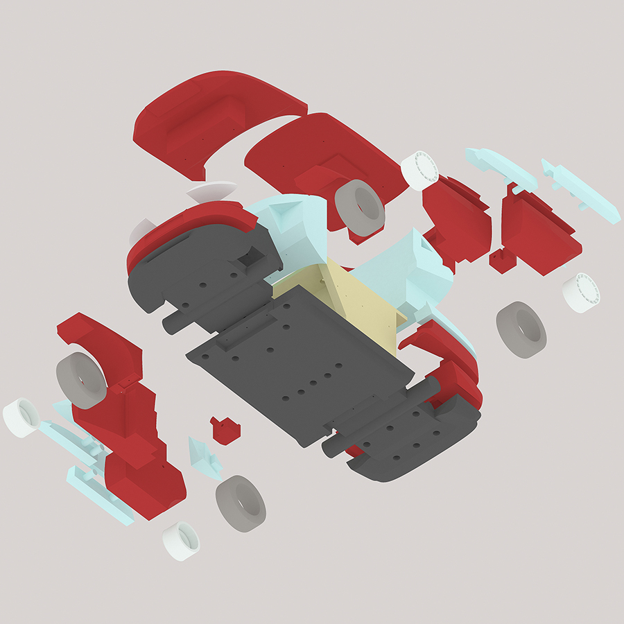 Moskvich- 2143 (Yauza) assembly model.