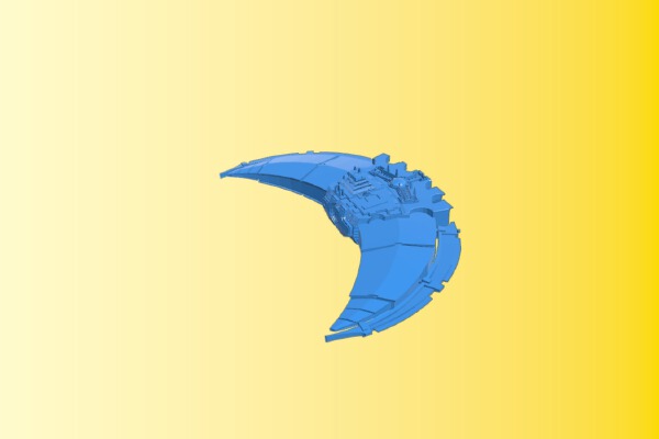 Moon-shaped spacecraft | 3d print model