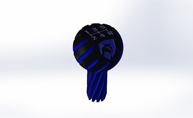 Penn State Swirl Gear Shift Knob | 3d print model