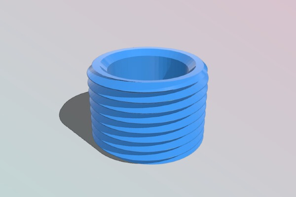 DIN ISO 228 (DIN 259) BSP Standard Pipe Thread | 3d print model