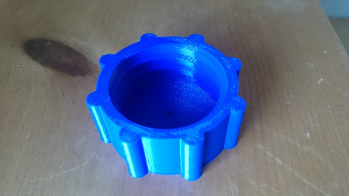 Gas can spout nut - Closed Cap | 3d print model