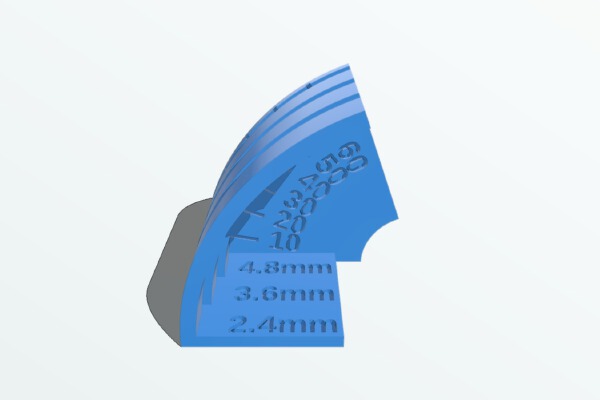 Customizable Curved Overhang Tester | 3d print model