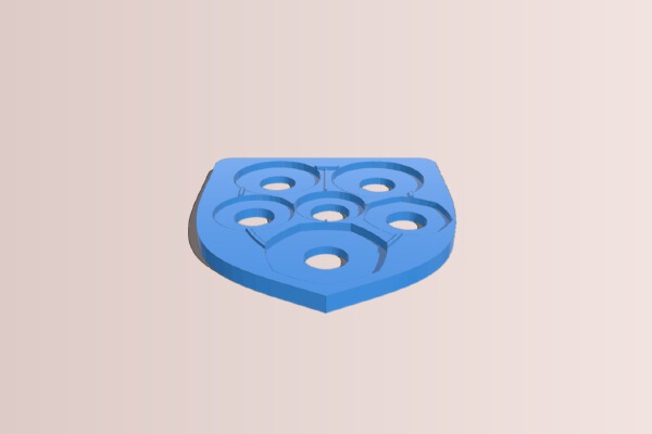 English coins - Royal shield of arms | 3d print model