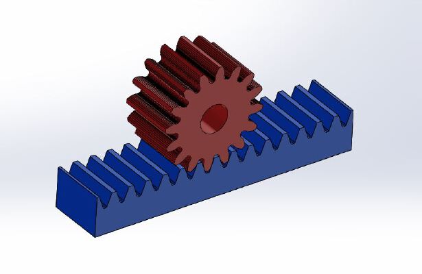 Rack and Pinion Gear Set Example | 3d print model