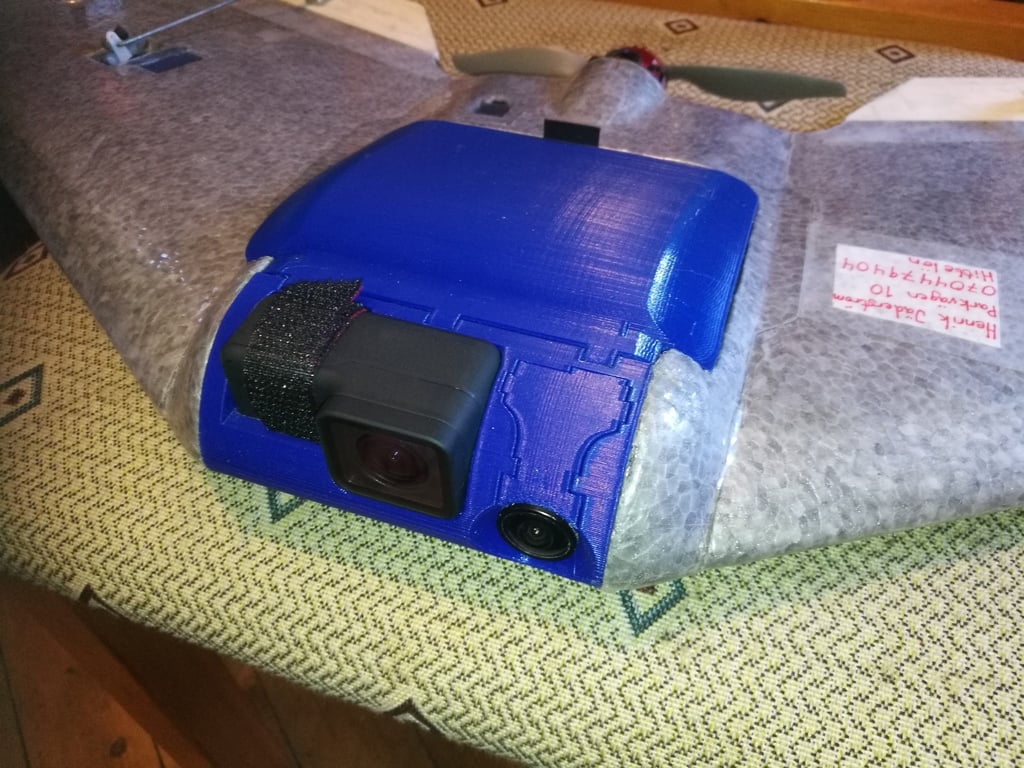 S800 Nose with hinged Canopy and covers for Foxeer mini 1.8mm and Gopro Hero 7 - VERSION 2